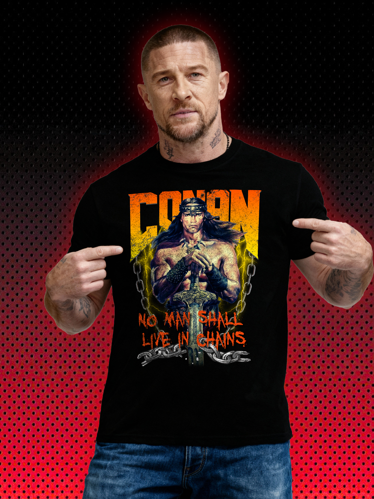 CONAN DER BARBAR ARNOLD SCHWARZENEGGER T-SHIRT – DRAMAMONKS