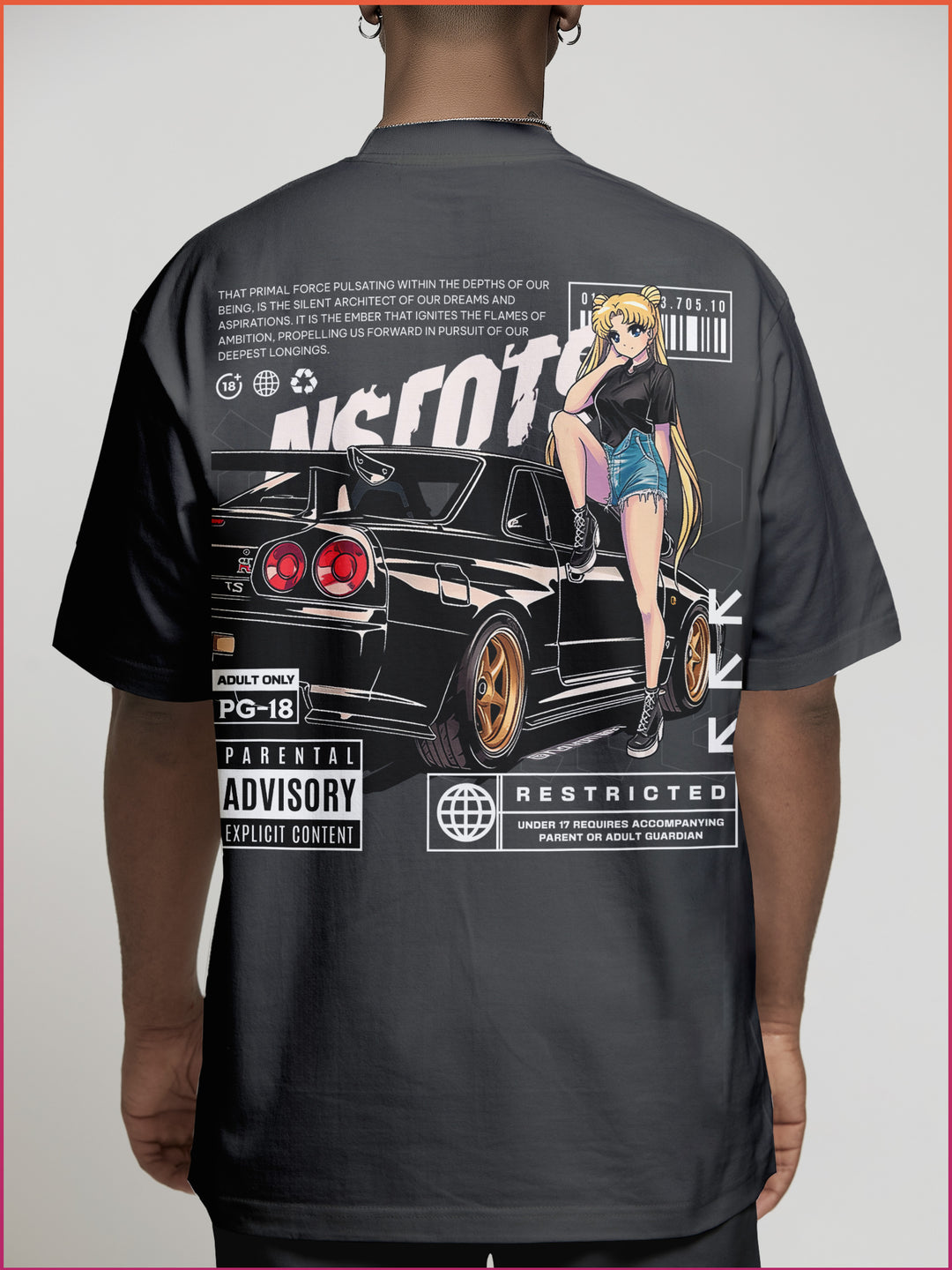 NISSAN GTR X SAILOR MOON | Oversized Shirt