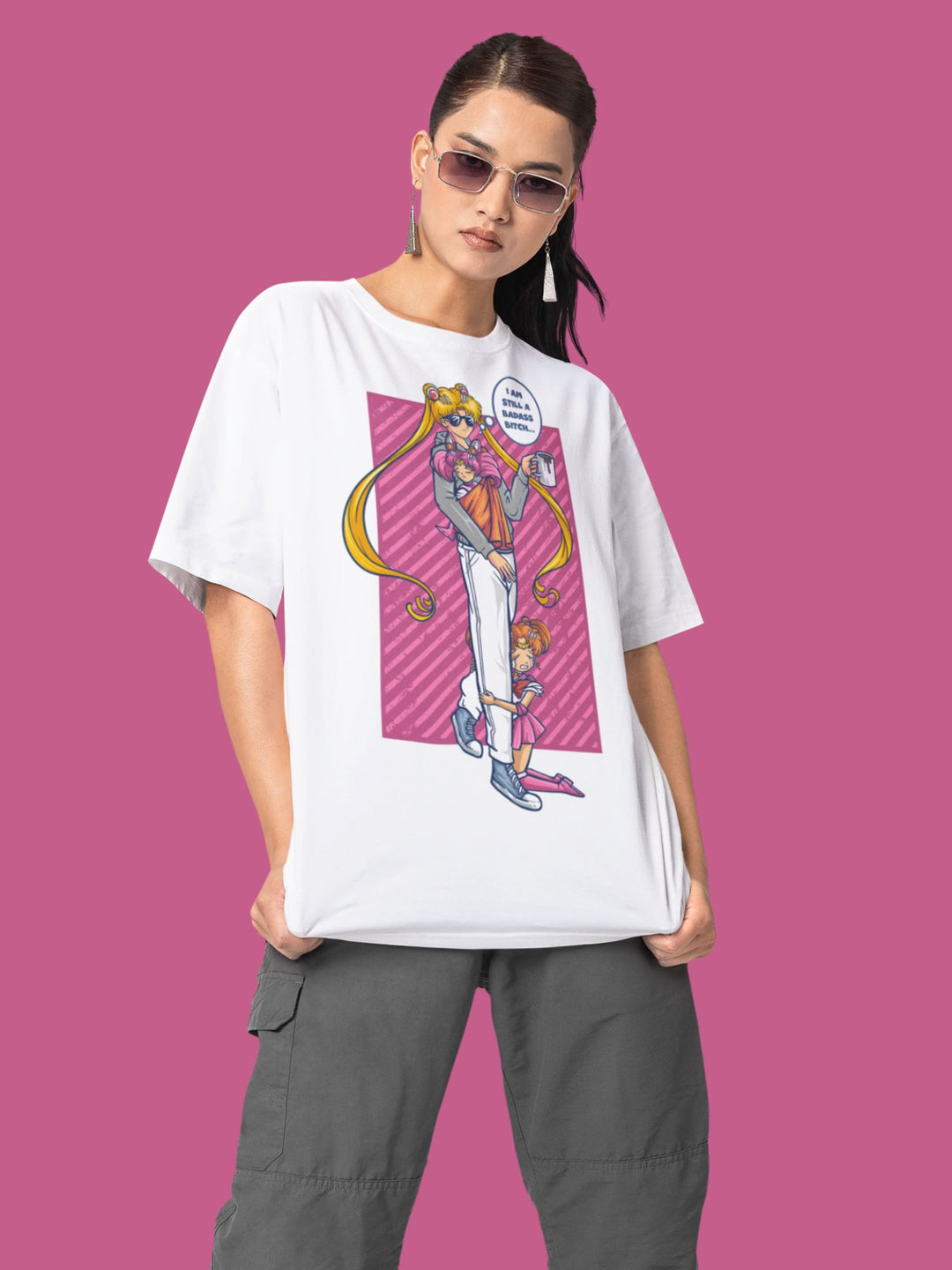 BADASS B#TCH SAILOR MOON | Oversized Shirt