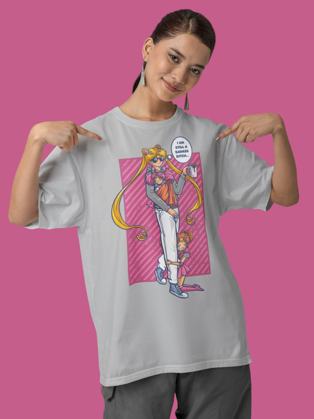 BADASS B#TCH SAILOR MOON | Oversized Shirt