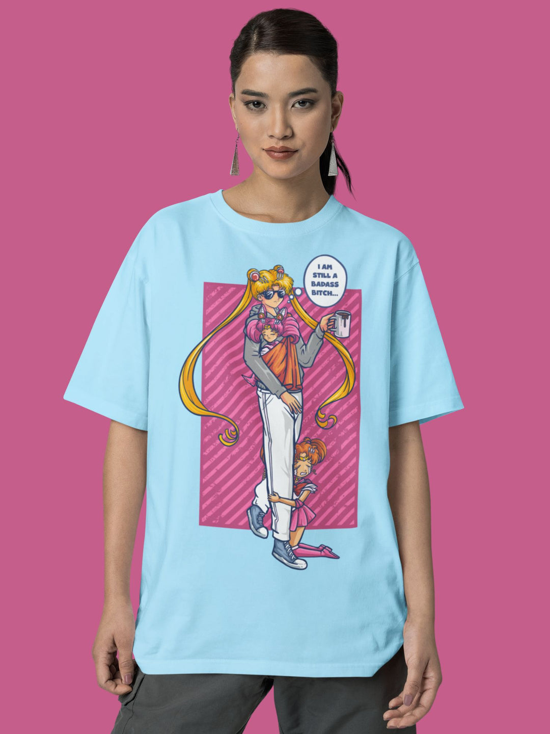 BADASS B#TCH SAILOR MOON | Oversized Shirt