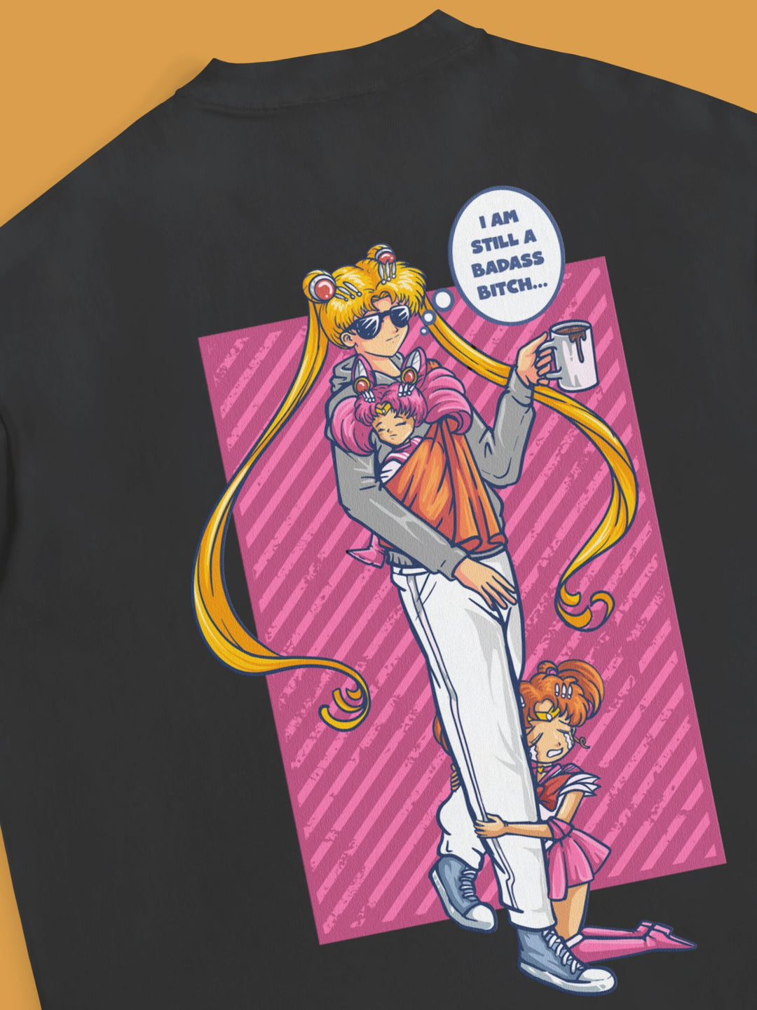 BADASS B#TCH SAILOR MOON | Backprint Oversized Shirt