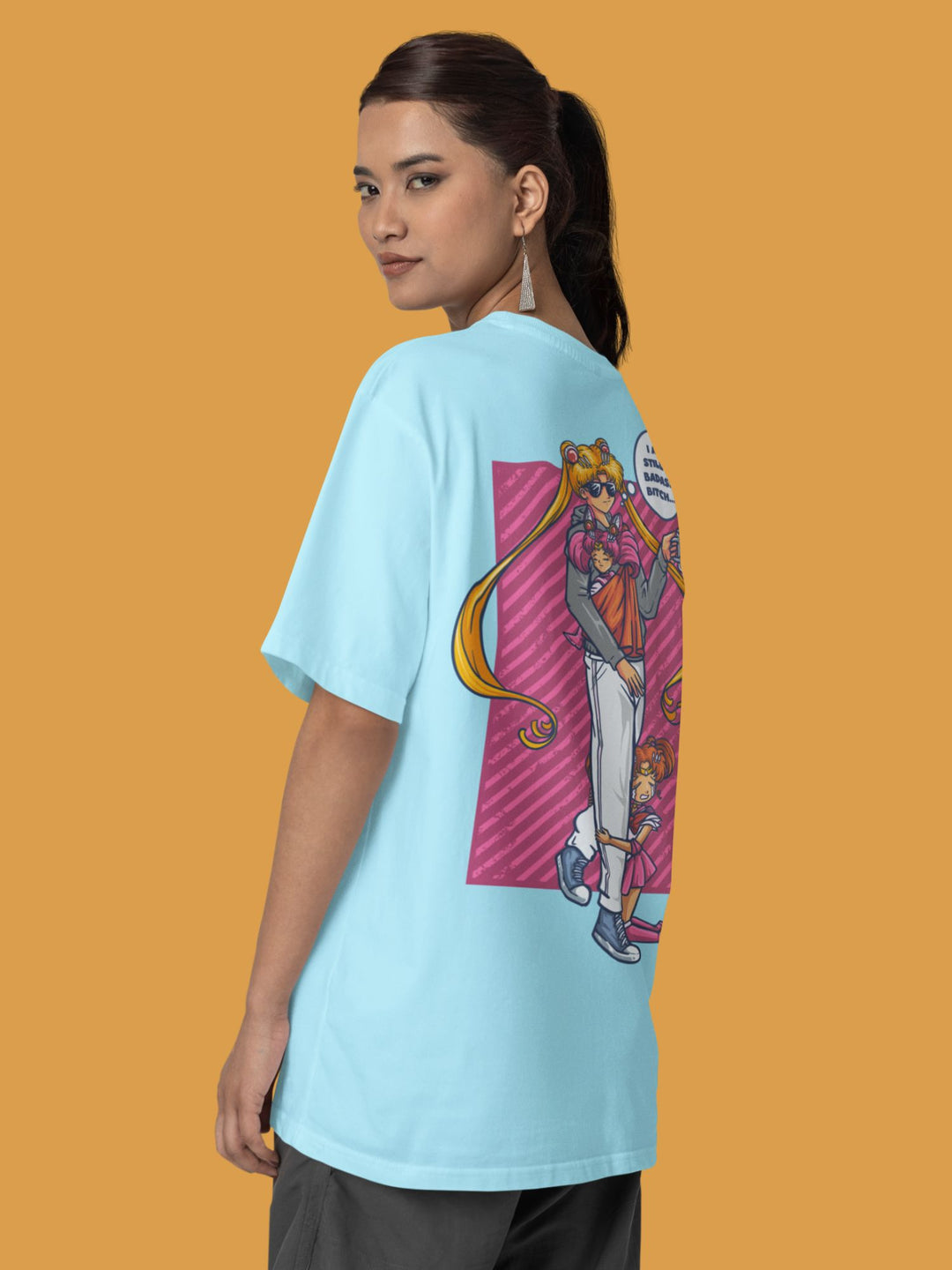 BADASS B#TCH SAILOR MOON | Backprint Oversized Shirt