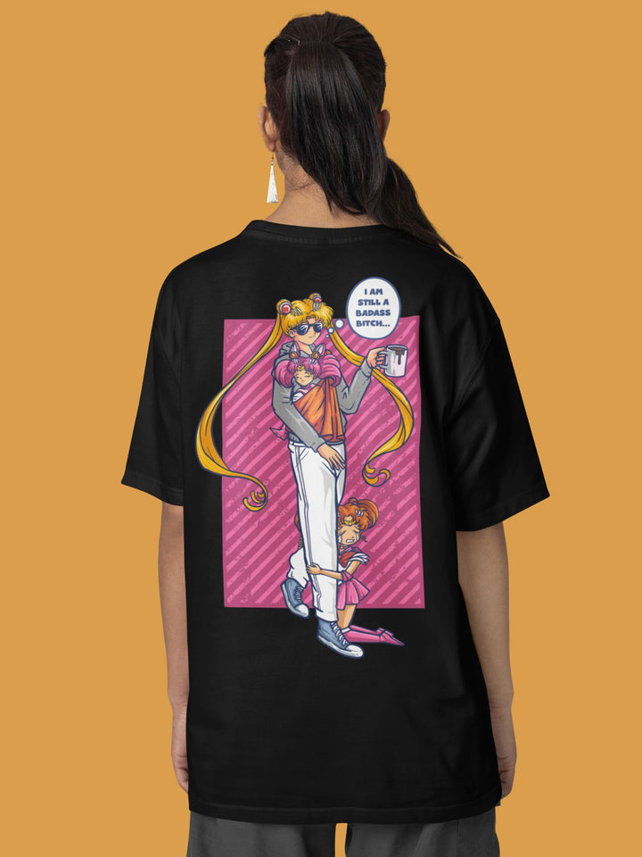 BADASS B#TCH SAILOR MOON | Backprint Oversized Shirt