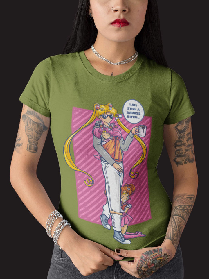 BADASS B#TCH SAILOR MOON | DAMEN T-SHIRT