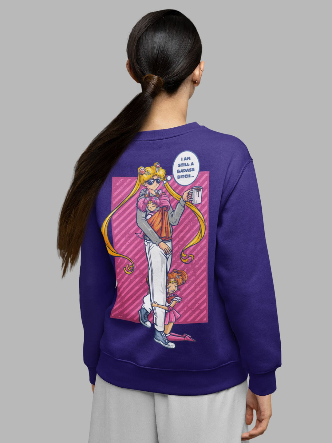 BADASS B#TCH SAILOR MOON | Backprint Sweatshirt