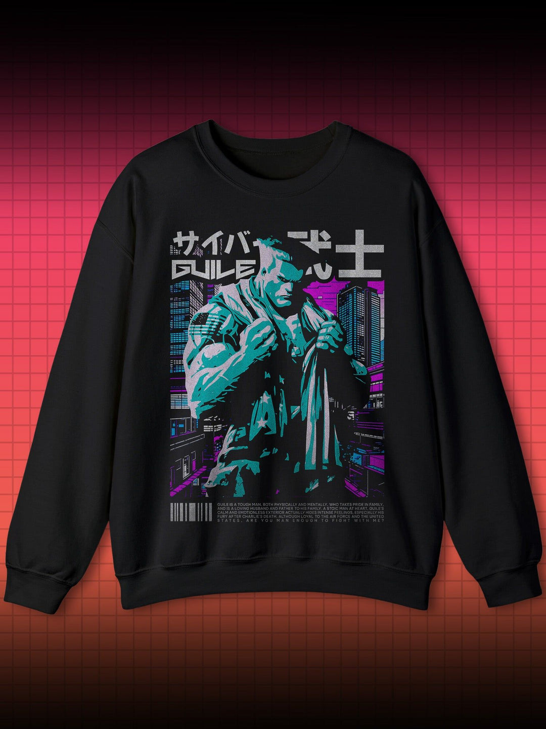 GUILE | STREET FIGHTER | RETRO SWEATSHIRT - DRAMAMONKS