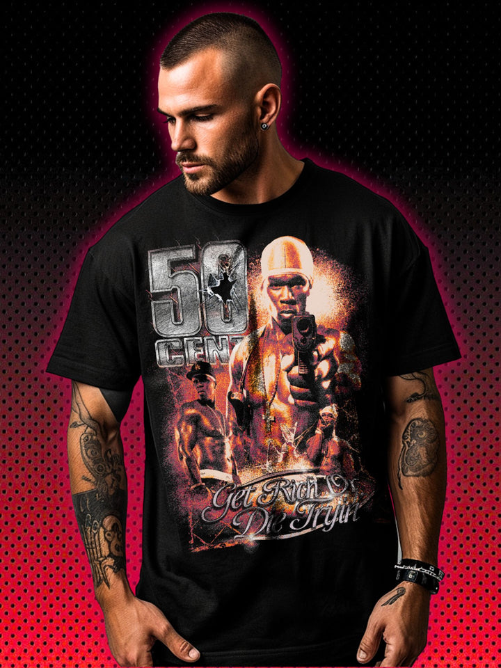 50 CENT GET RICH OR DIE TRYIN' | 90s 2000s HIPHOP RAP | UNISEX T-SHIRT