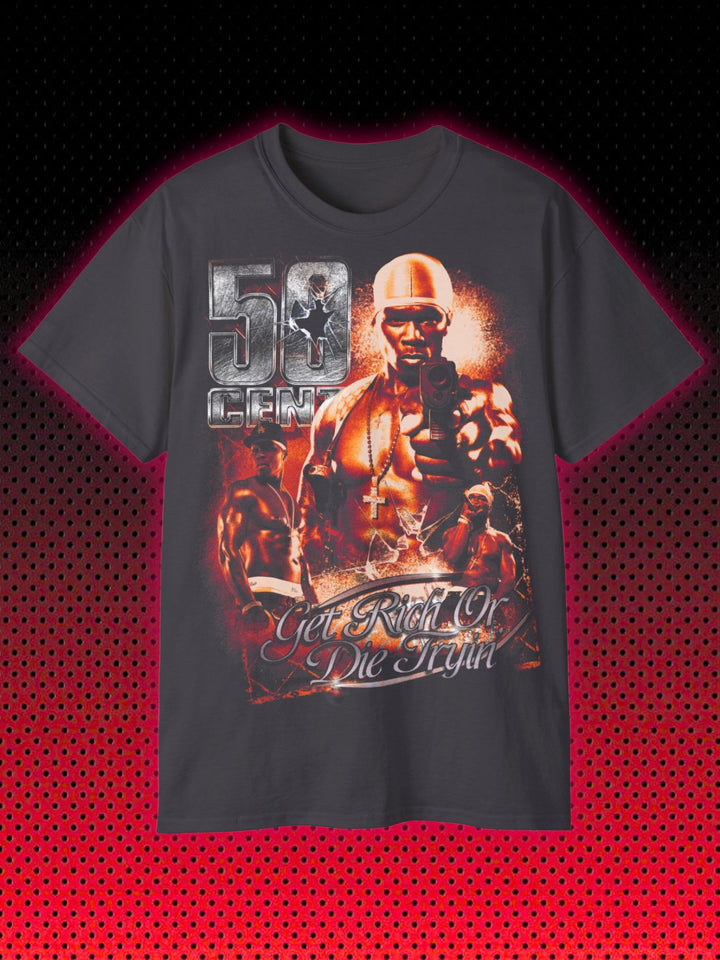 50 CENT GET RICH OR DIE TRYIN' | 90s 2000s HIPHOP RAP | UNISEX T-SHIRT