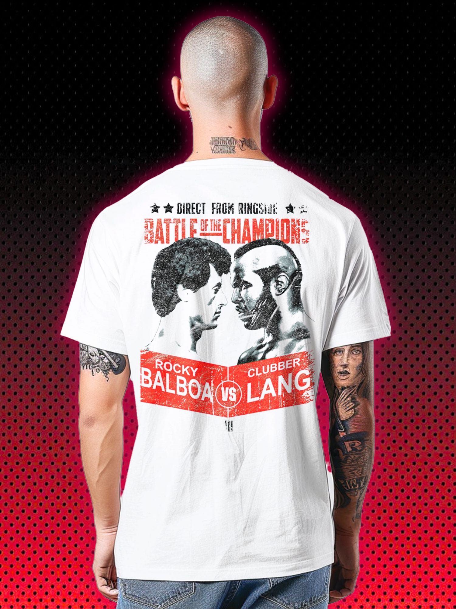 ROCKY VS LANG BACK PRINT UNISEX T-SHIRT