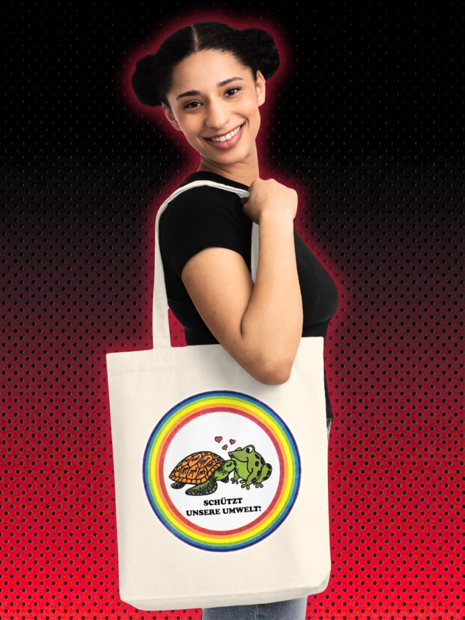 PLUS - NETTO - FROSCH KÜSST SCHILDKRÖTE | 90ER KULT | TRAGETASCHE & T-SHIRT