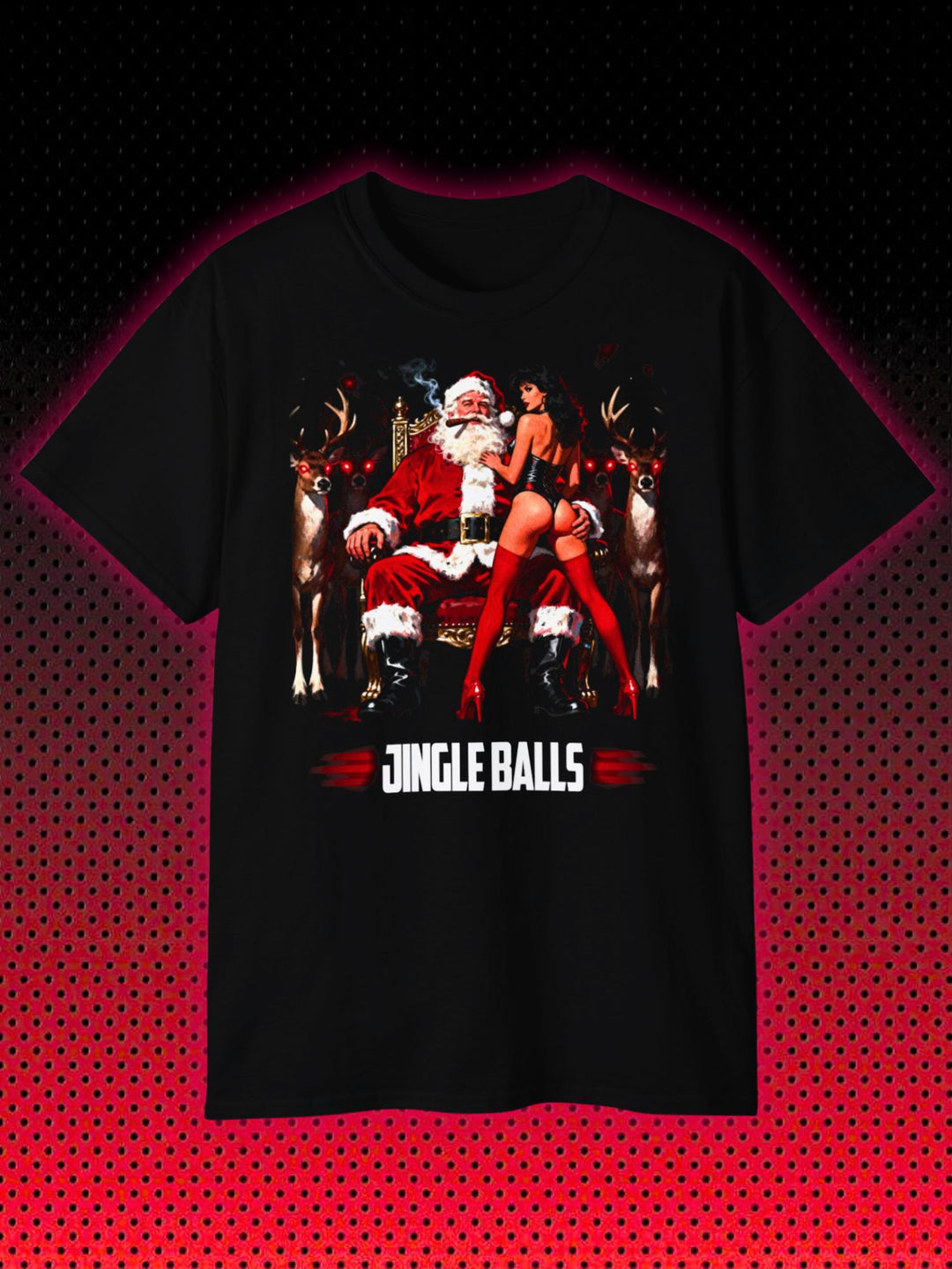 JINGLE BALLS XMAS CHRISTMAS BAD SANTA | VINTAGE T-SHIRT