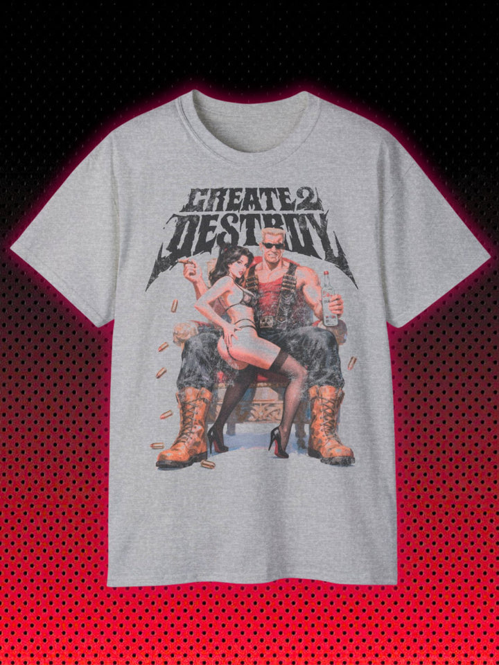 CREATE 2 DESTROY DUKE NUKEM | VINTAGE T-SHIRT