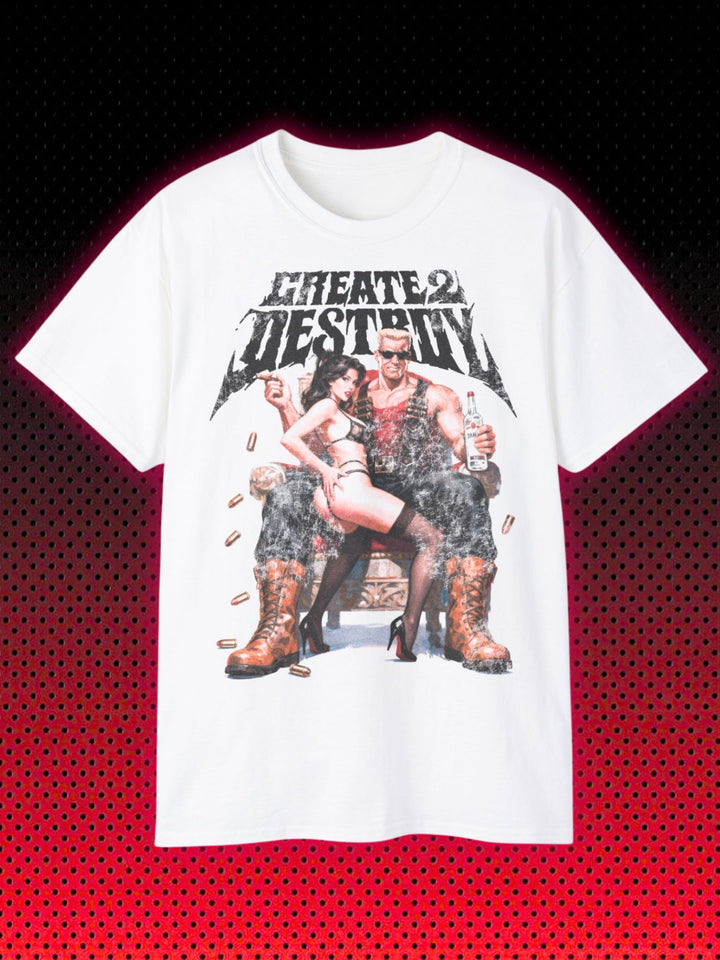 CREATE 2 DESTROY DUKE NUKEM | VINTAGE T-SHIRT