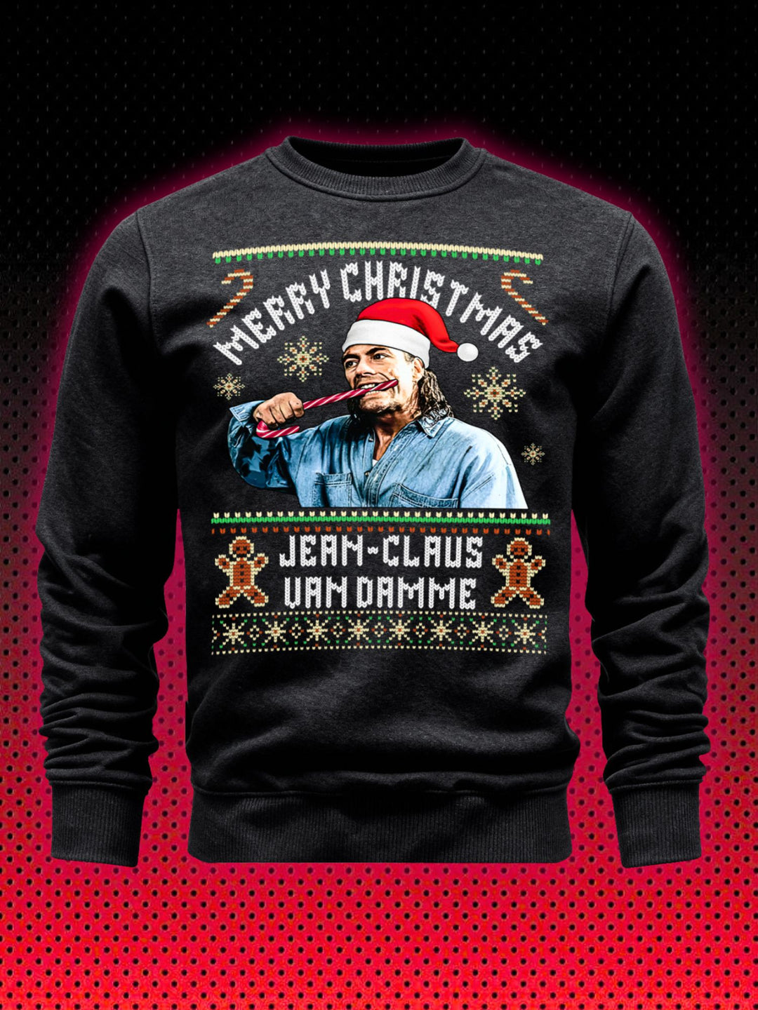 JEAN CLAUS VAN DAMME MERRY CHRISTMAS JEAN CLAUDE JCVD | XMAS SWEATSHIRT