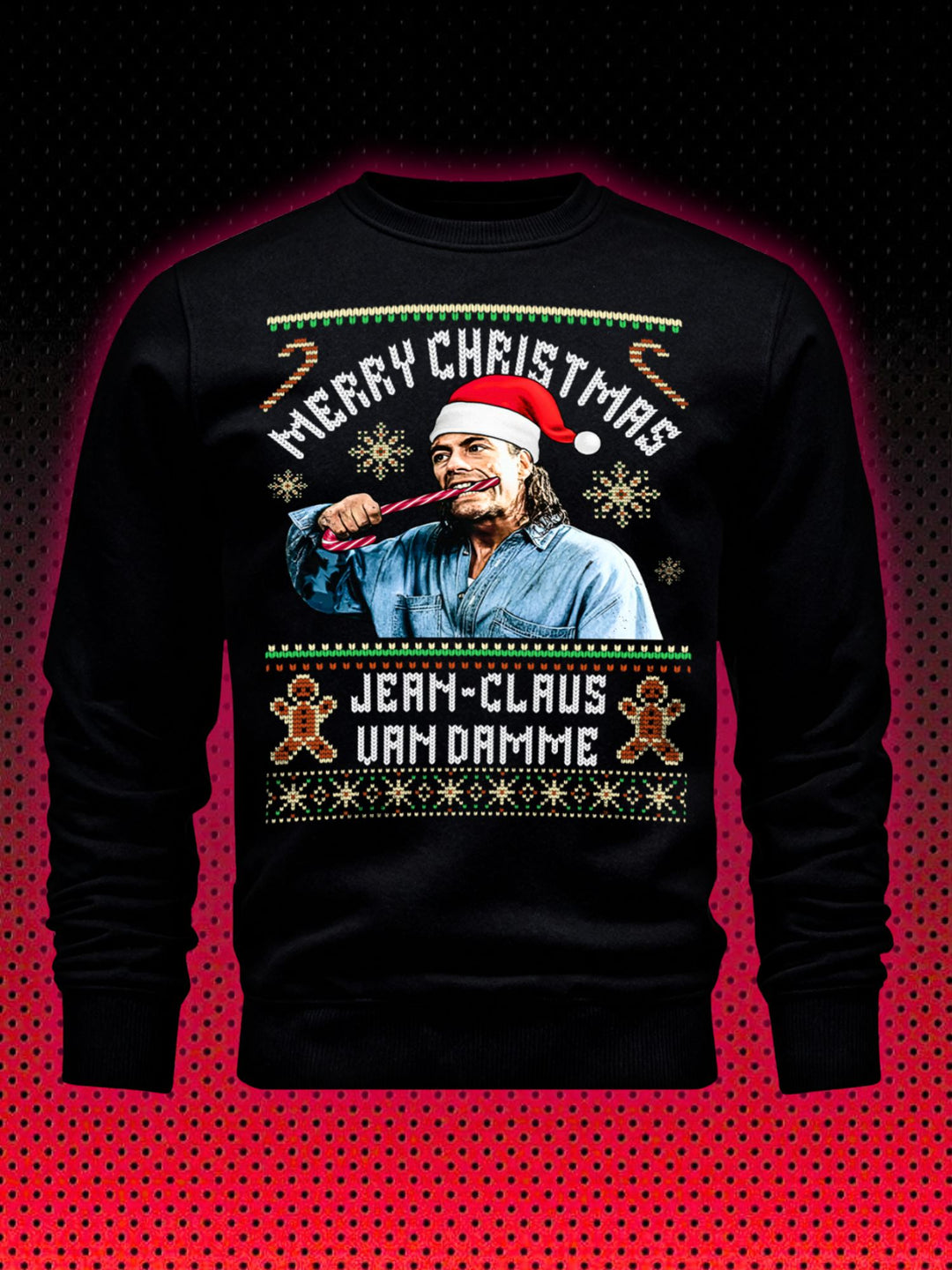 JEAN CLAUS VAN DAMME MERRY CHRISTMAS JEAN CLAUDE JCVD | XMAS SWEATSHIRT