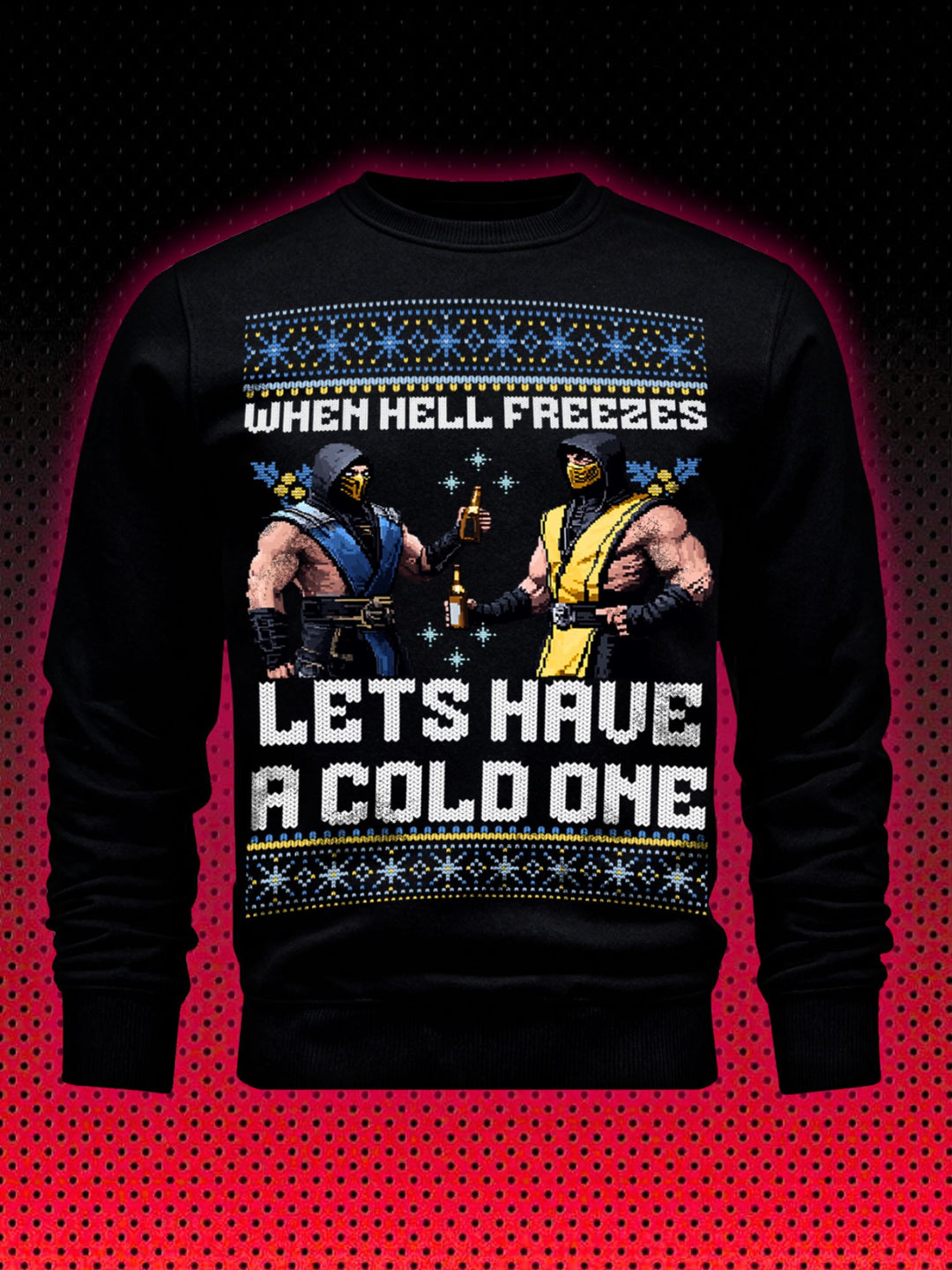 UGLY MORTAL KOMBAT CHRISTMAS SWEATER | SCORPION & SUB-ZERO | SWEATSHIRT