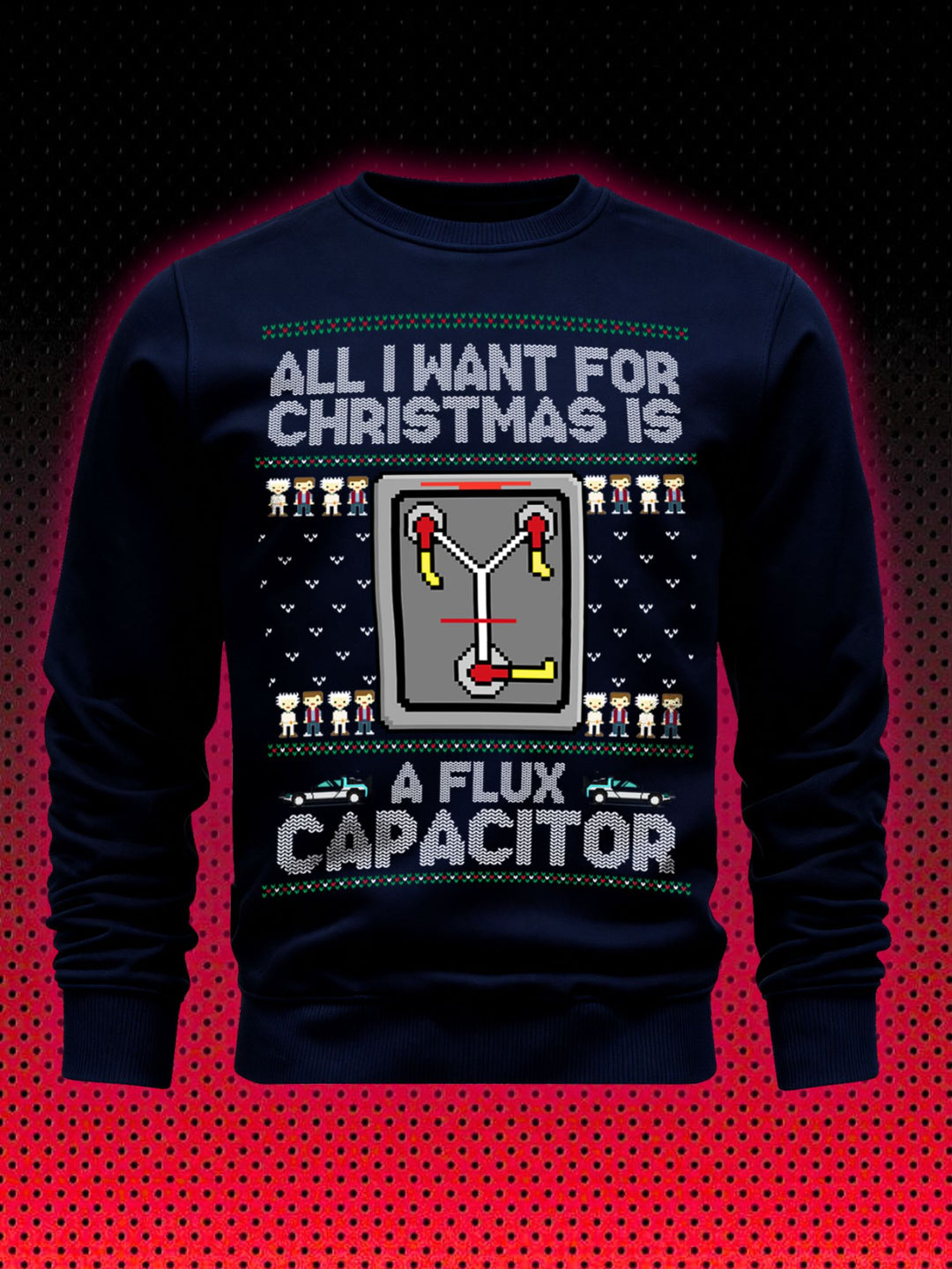 UGLY CHRISTMAS SWEATER ZURÜCK IN DIE ZUKUNFT | FLUX CAPACITOR BACK TO THE FUTURE | SWEATSHIRT