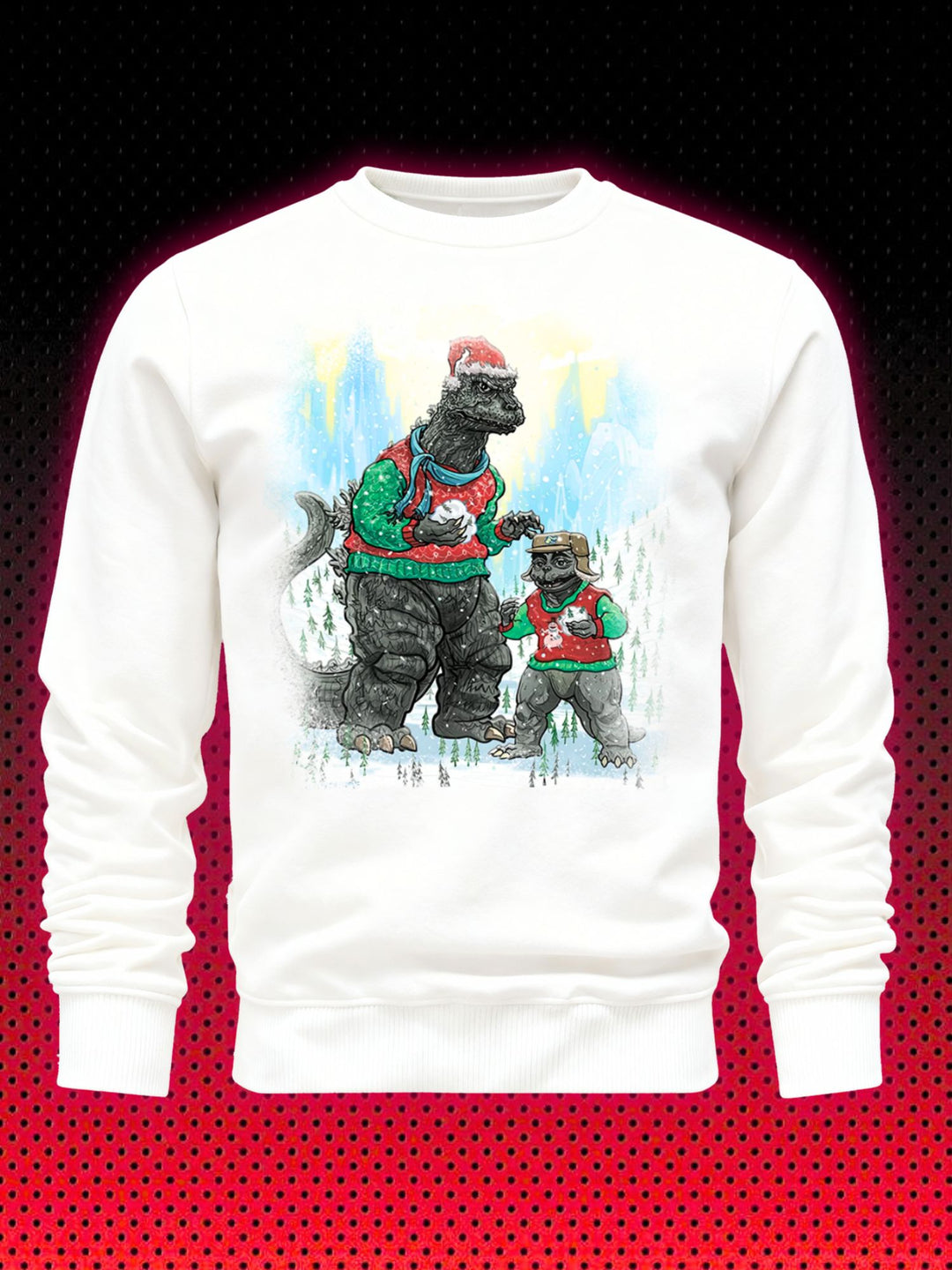 UGLY CHRISTMAS SWEATER GODZILLA | SWEATSHIRT