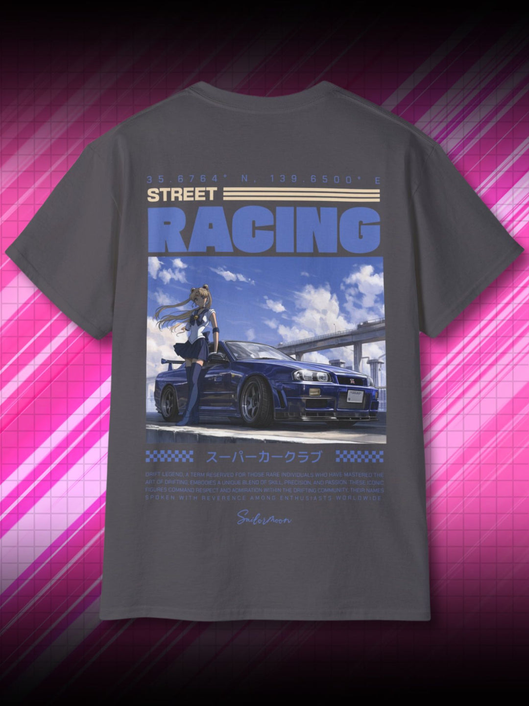 STREET RACING - NISSAN GTR | SAILOR MOON | T-SHIRT