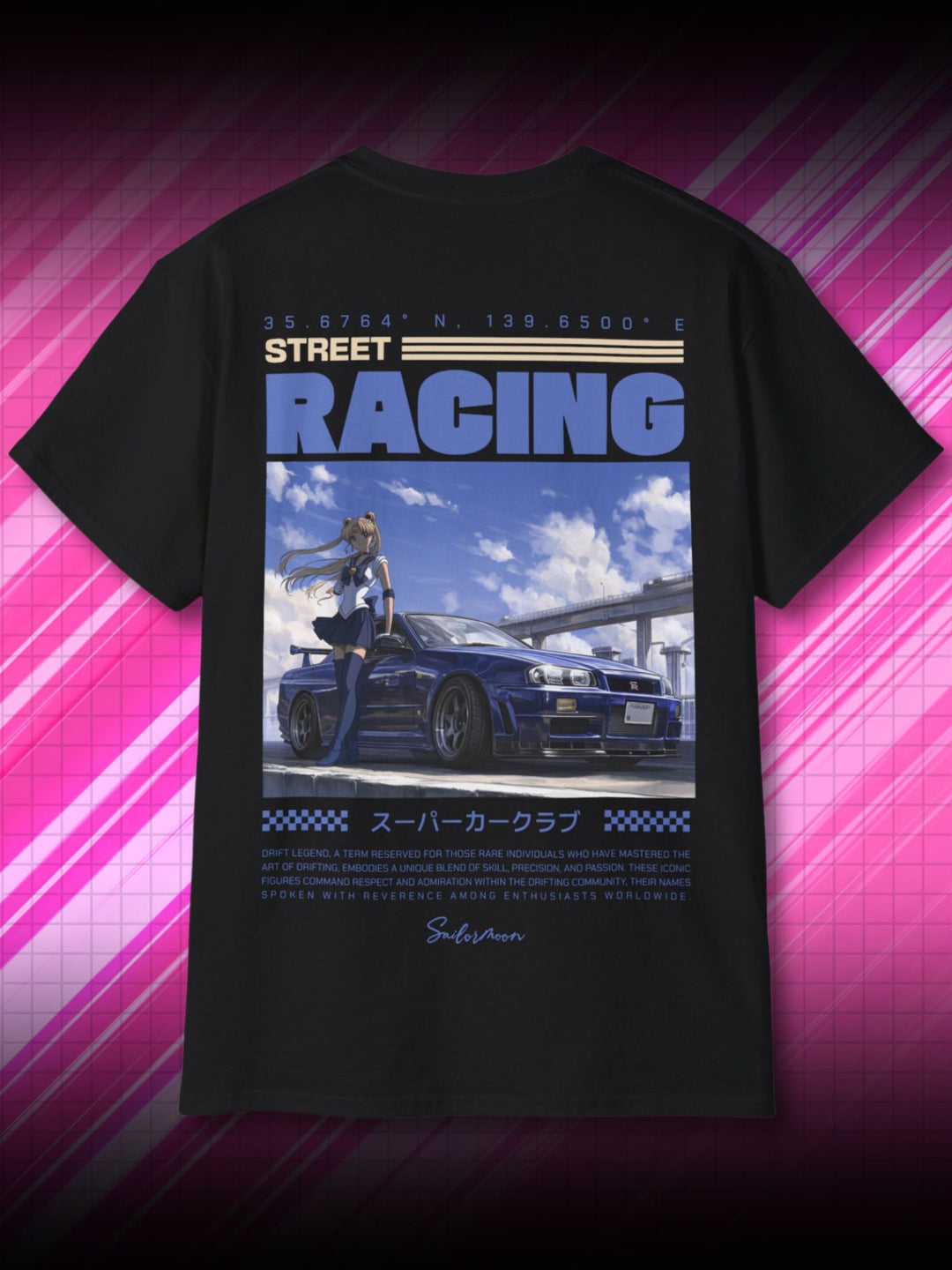 STREET RACING - NISSAN GTR | SAILOR MOON | T-SHIRT