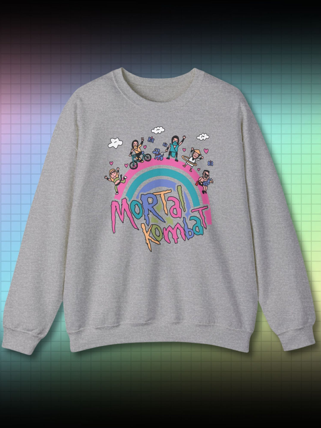 CUTE RAINBOW PARTY | MORTAL KOMBAT | RETRO SWEATSHIRT