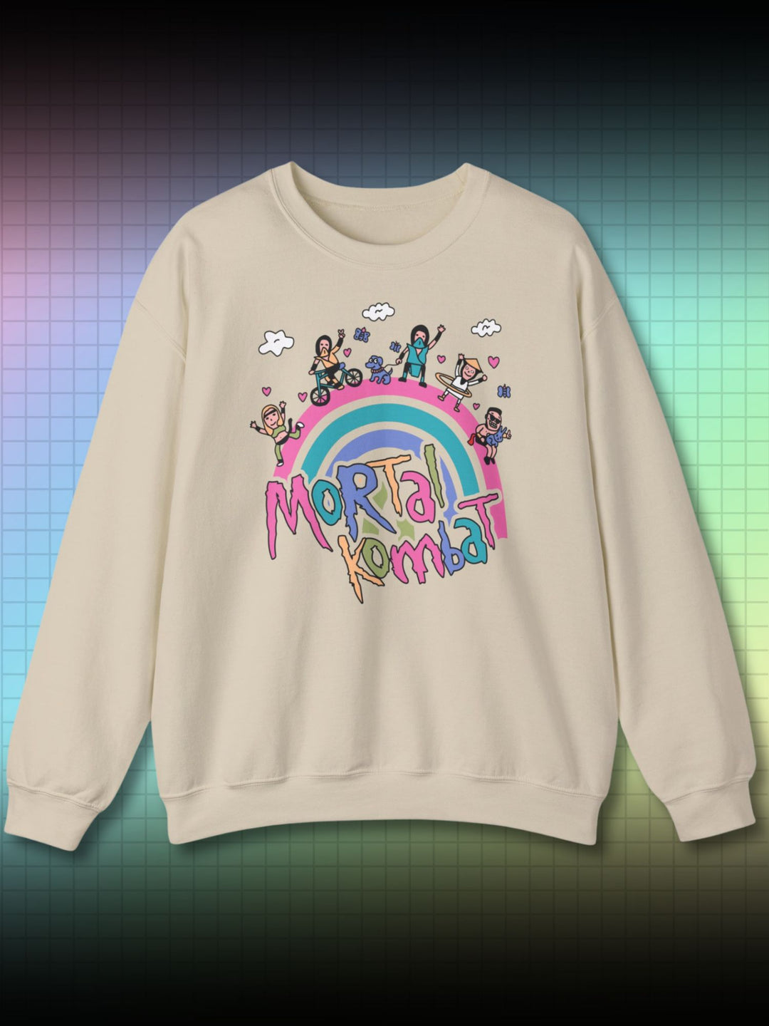 CUTE RAINBOW PARTY | MORTAL KOMBAT | RETRO SWEATSHIRT