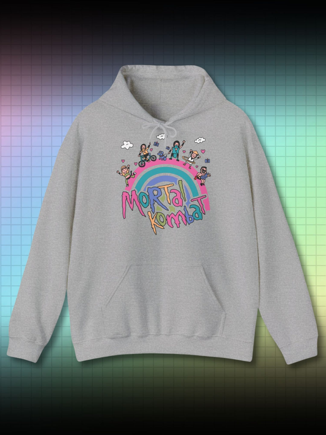 CUTE RAINBOW PARTY | MORTAL KOMBAT | RETRO HOODIE