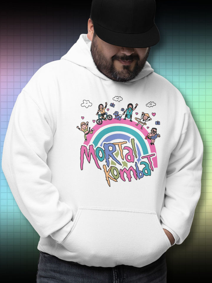 CUTE RAINBOW PARTY | MORTAL KOMBAT | RETRO HOODIE