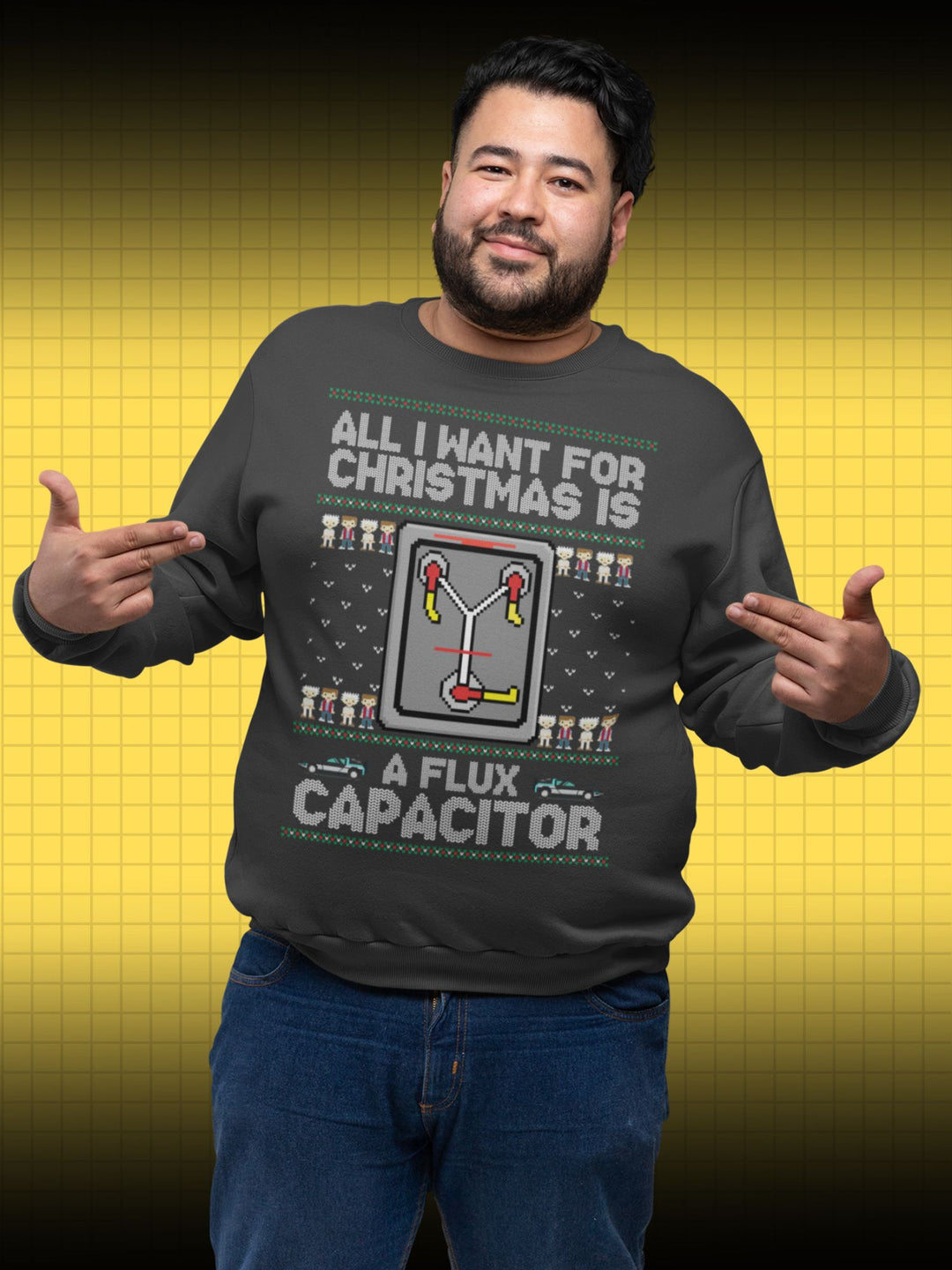 UGLY CHRISTMAS SWEATER ZURÜCK IN DIE ZUKUNFT | FLUX CAPACITOR BACK TO THE FUTURE | SWEATSHIRT