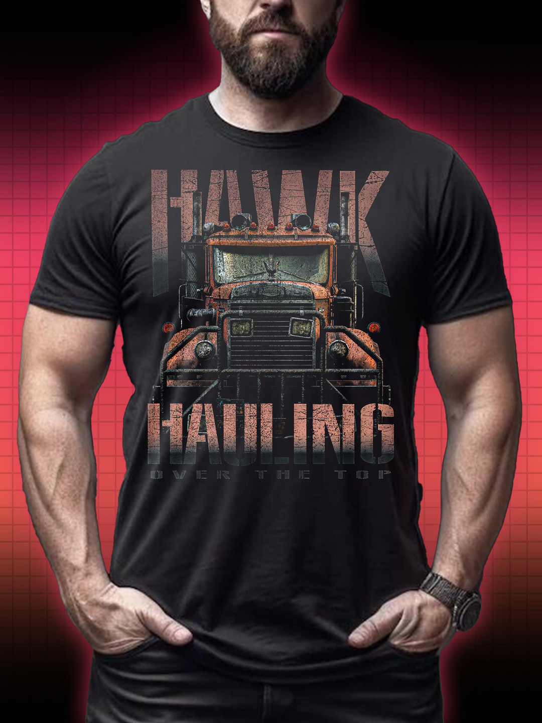 LINCOLNS TRUCK HAWK HAULING | OVER THE TOP STALLONE | T-SHIRT - DRAMAMONKS