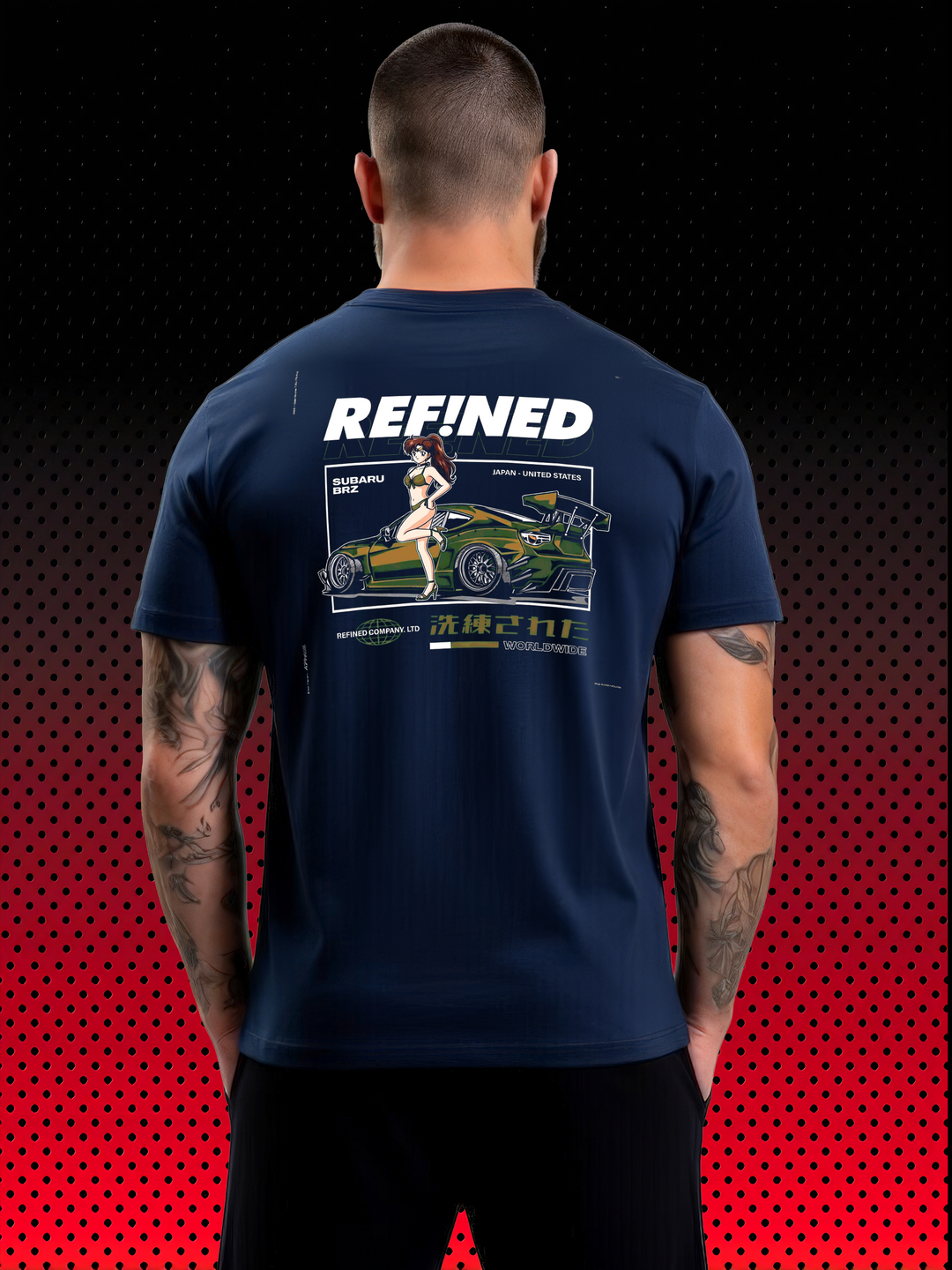 Refined Subaru BRZ | JDM Girl Backprint T-Shirt - DRAMAMONKS