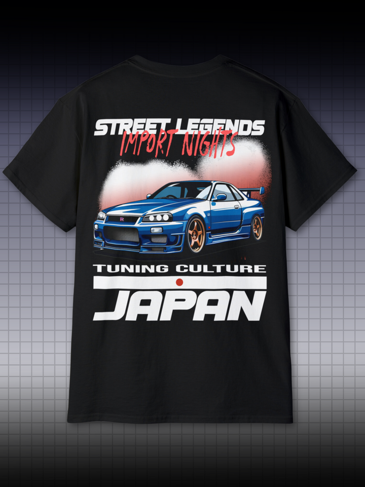 NISSAN SKYLINE IMPORT NIGHTS  | RETRO CAR AUTO TUNING JAPAN | T-SHIRT - DRAMAMONKS