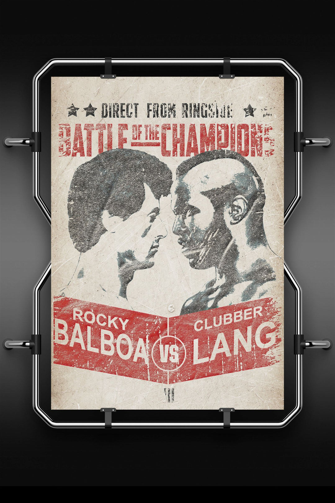 ROCKY 3 | ROCKY BALBOA VS CLUBBER LANG | STALLONE LUNDGREN | POSTER ARTPRINT - KUNSTDRUCK - DRAMAMONKS