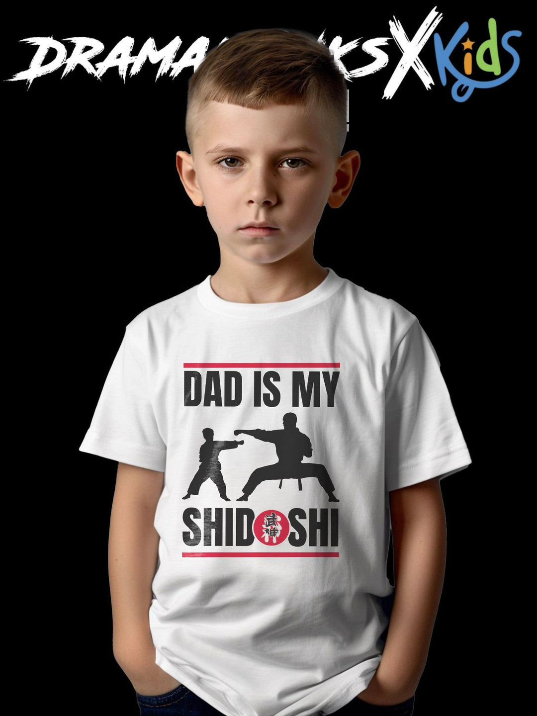 T-SHIRT FÜR KINDER "DAD IS MY SHIDOSHI" - DRAMAMONKS