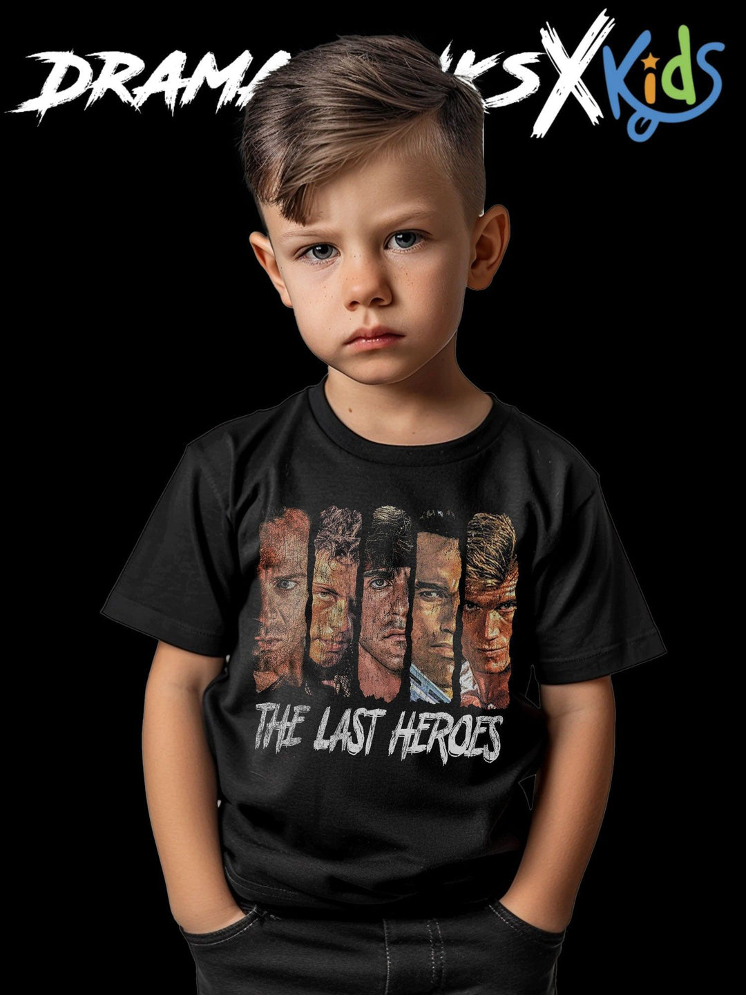 T-SHIRT FÜR KINDER "LAST ACTION HEROES" - DRAMAMONKS