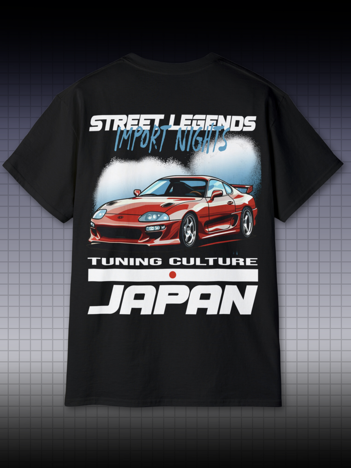 TOYOTA SUPRA IMPORT NIGHTS  | RETRO CAR AUTO TUNING JAPAN | T-SHIRT - DRAMAMONKS