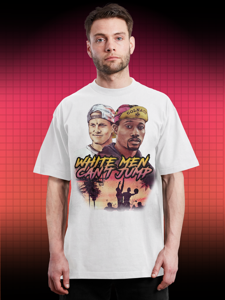 WHITE MEN CAN'T JUMP - WEIßE JUNGS BRINGEN'S NICHT | WESLEY SNIPES & WOODY HARRELSON | T-SHIRT - DRAMAMONKS