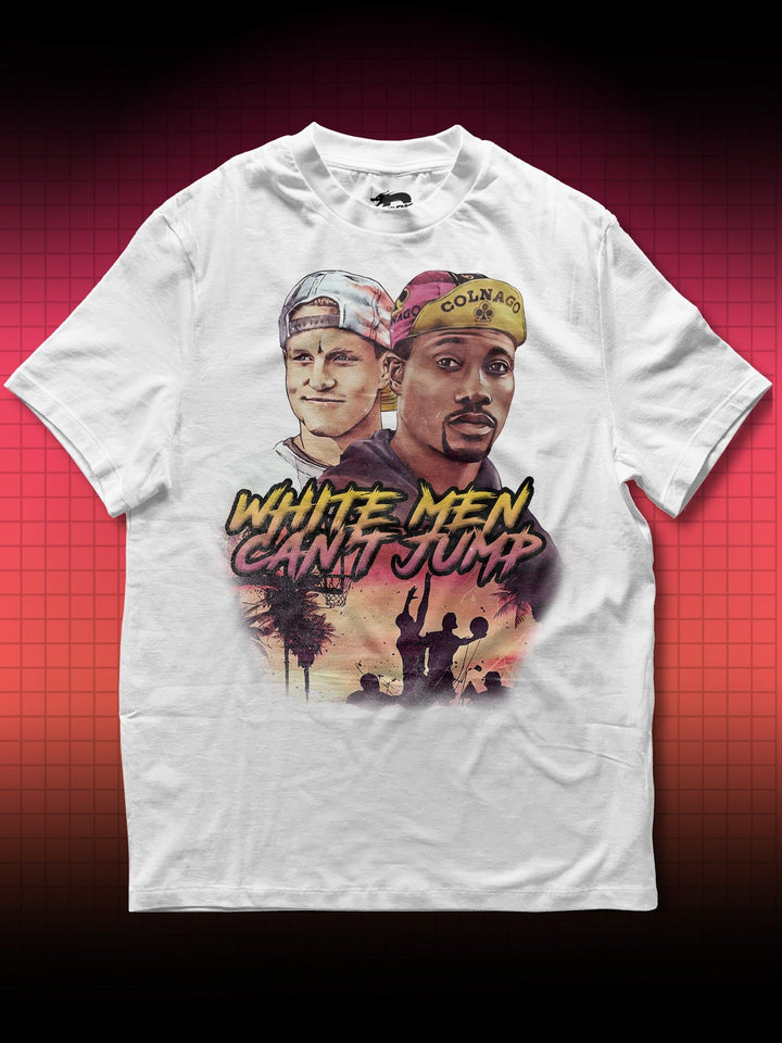 WHITE MEN CAN'T JUMP - WEIßE JUNGS BRINGEN'S NICHT | WESLEY SNIPES & WOODY HARRELSON | T-SHIRT - DRAMAMONKS