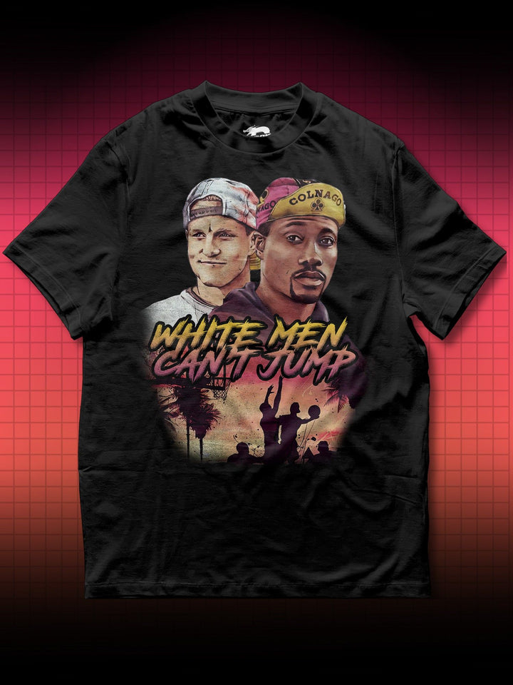 WHITE MEN CAN'T JUMP - WEIßE JUNGS BRINGEN'S NICHT | WESLEY SNIPES & WOODY HARRELSON | T-SHIRT - DRAMAMONKS