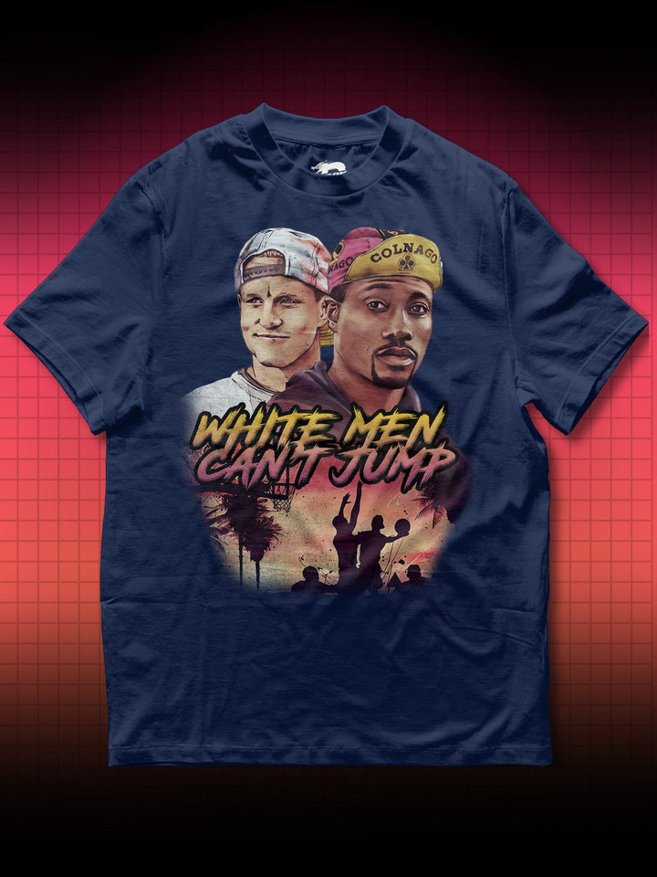 WHITE MEN CAN'T JUMP - WEIßE JUNGS BRINGEN'S NICHT | WESLEY SNIPES & WOODY HARRELSON | T-SHIRT - DRAMAMONKS