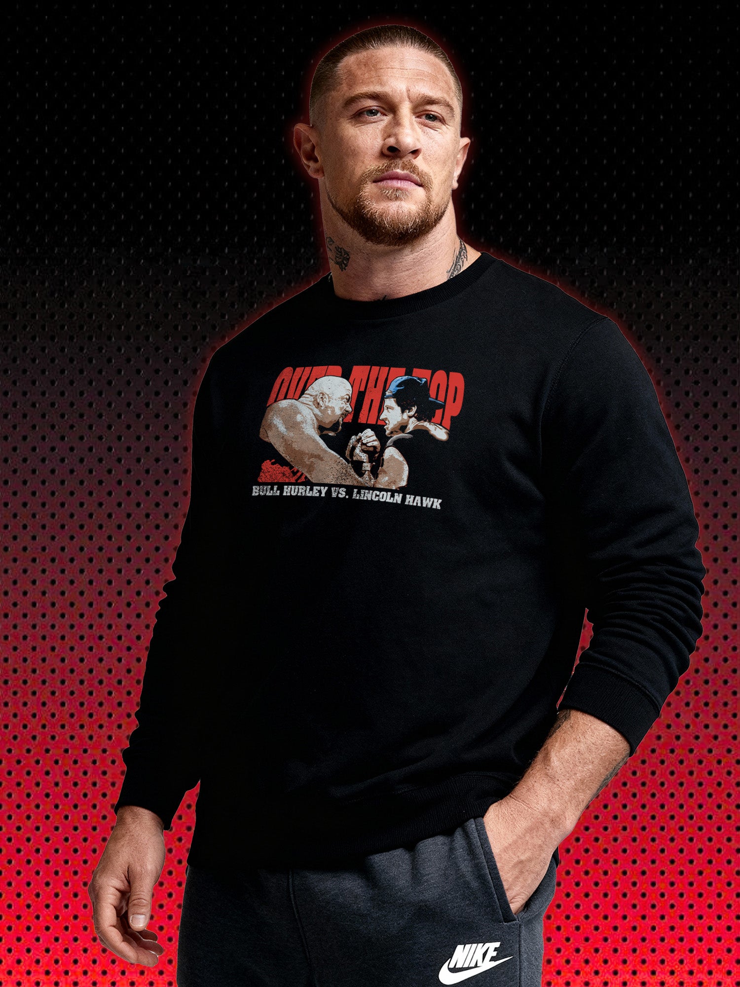 LINCOLN HAWK VS BULL HURLEY | OVER THE TOP SYLVESTER STALLONE | SWEATSHIRT & HOODIE - DRAMAMONKS