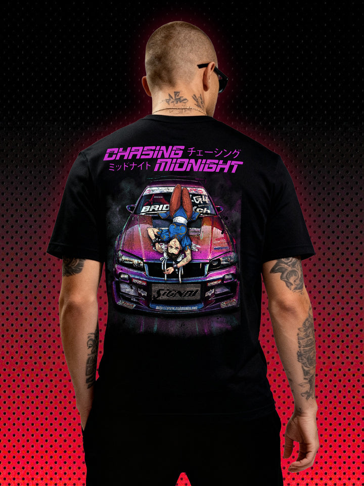 CHASING MIDNIGHT NISSAN GTR34 CHUN LI | T-SHIRT