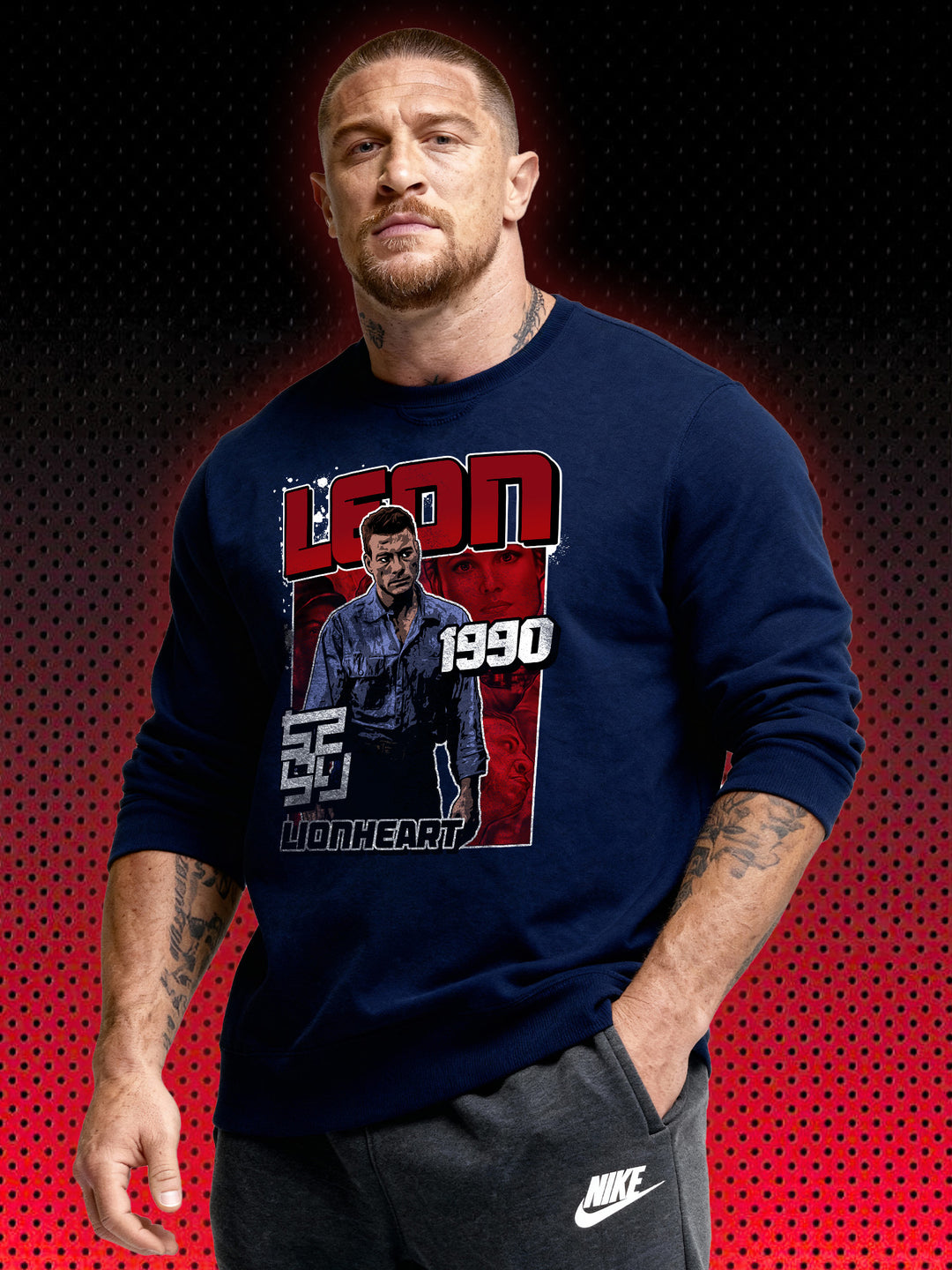 LEON AWOL LIONHEART | JCVD VAN DAMME BOLO YEUNG | RETRO SWEATSHIRT