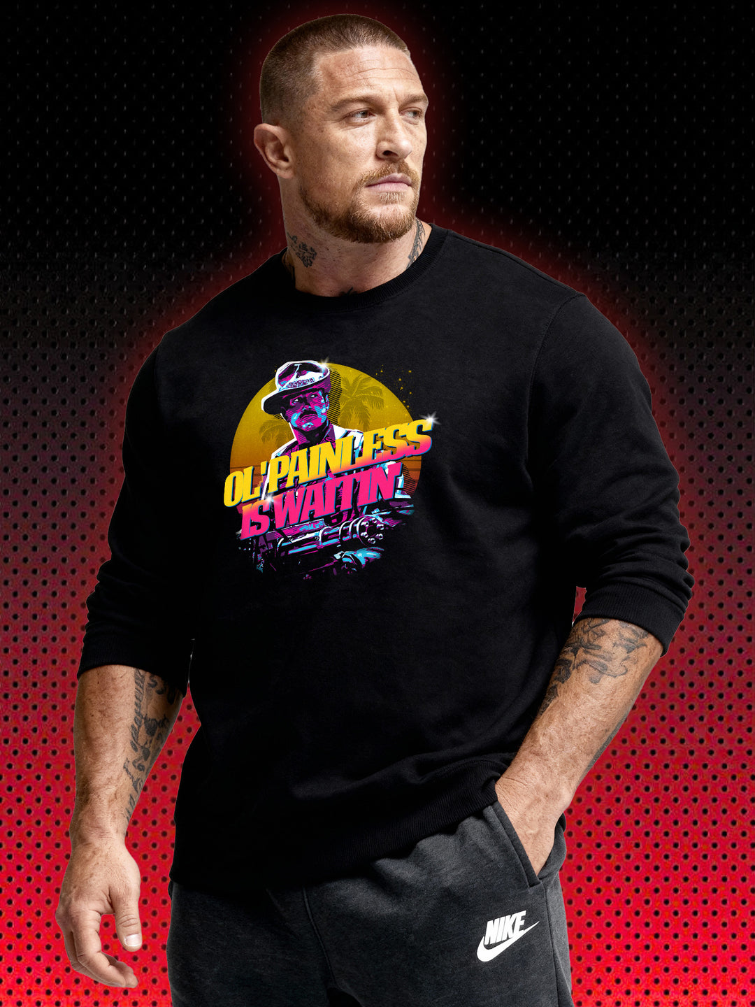 BLAINE OL' PAINLESS IS WAITIN' MINIGUN PREDATOR | JESSE VENTURA ARNOLD SCHWARZENEGGER | SWEATSHIRT &amp; HOODIE