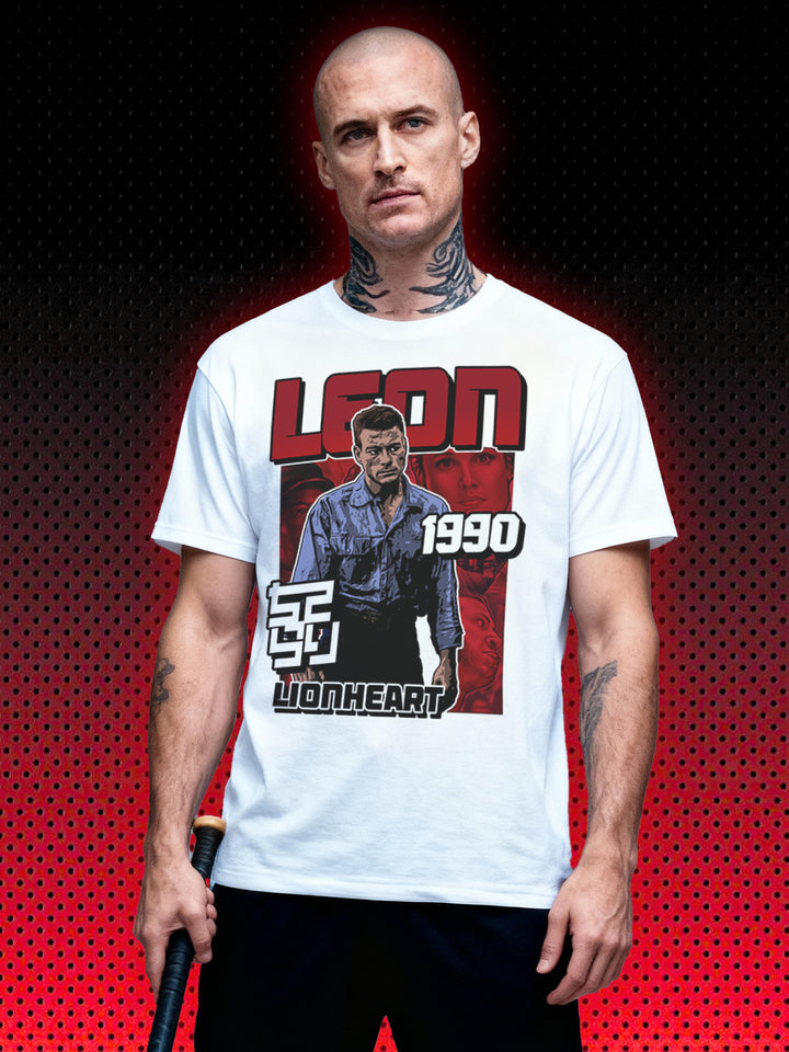 LIONHEART LEON AWOL | VAN DAMME JCVD | RETRO T-SHIRT