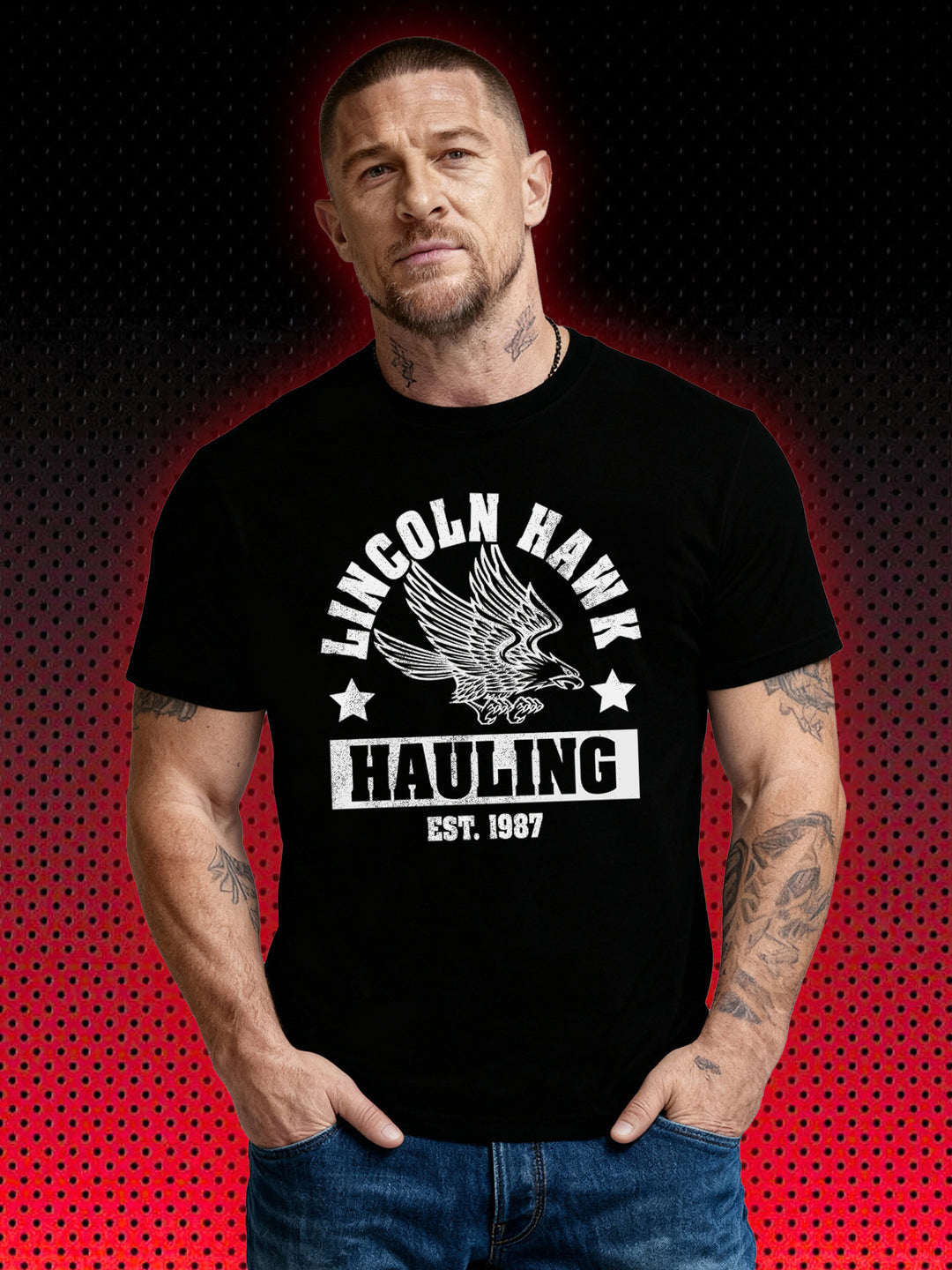 LINCOLN HAWK HAULING OVER THE TOP | SYLVESTER STALLONE BULL HURLEY | T-SHIRT