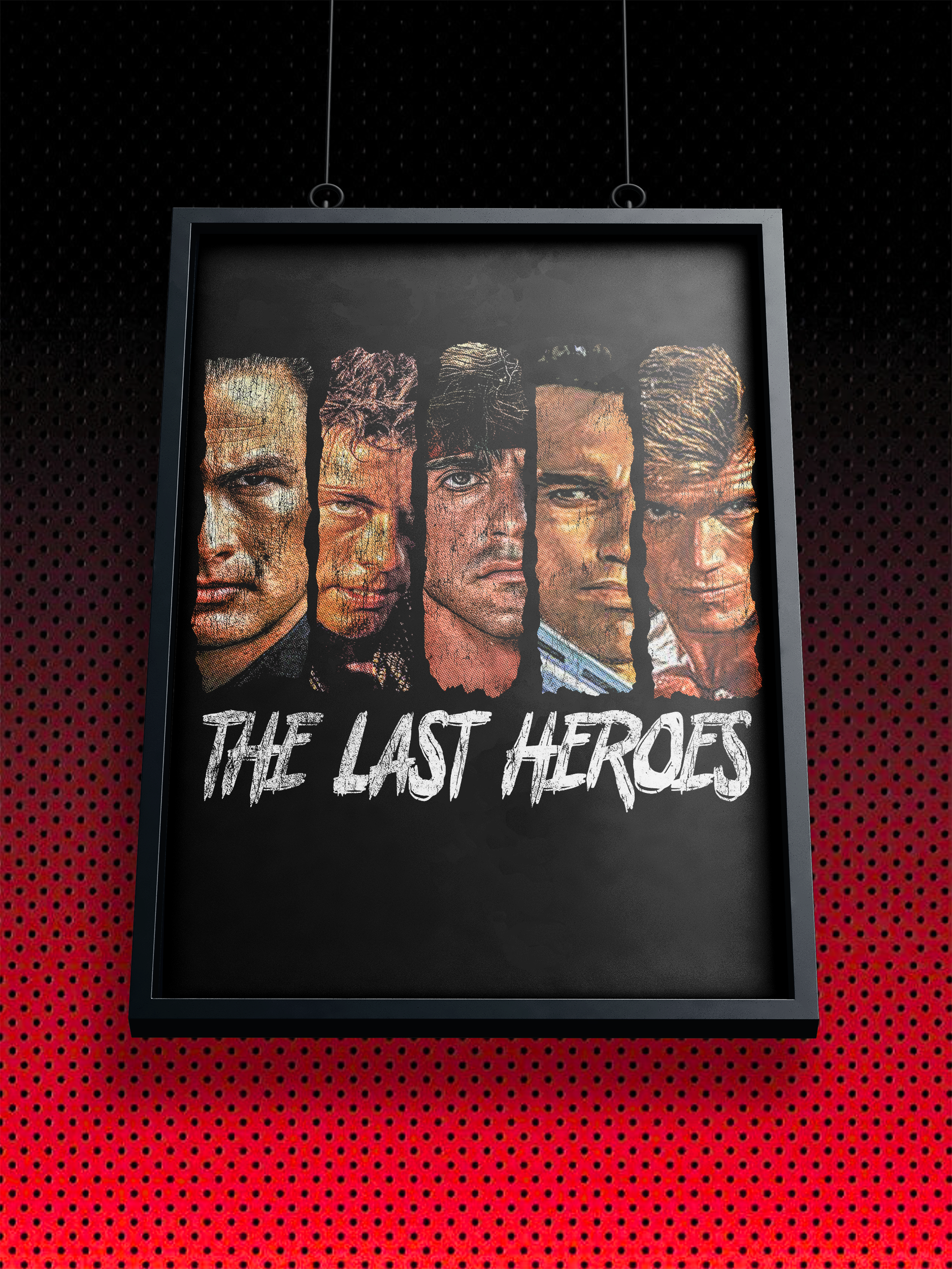 THE LAST ACTION HEROES POSTER | VAN DAMME SCHWARZENEGGER STALLONE SEAGAL LUNDGREN | ARTPRINT - KUNSTDRUCK