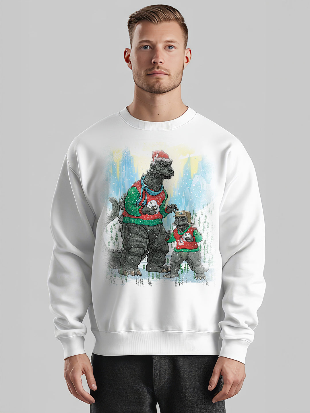 UGLY CHRISTMAS SWEATER GODZILLA | SWEATSHIRT