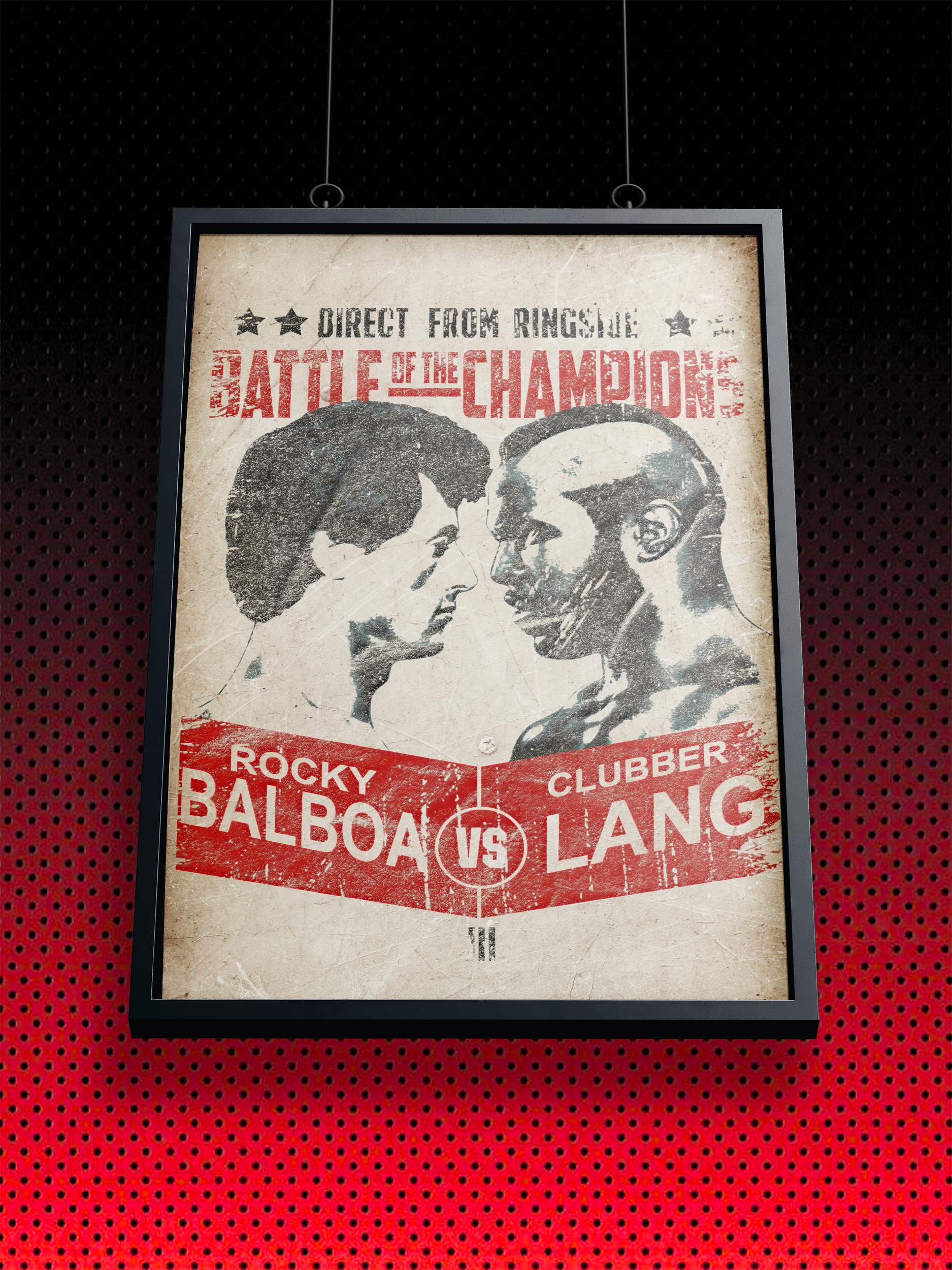 ROCKY 3 | ROCKY BALBOA VS CLUBBER LANG | STALLONE LUNDGREN | POSTER ARTPRINT - KUNSTDRUCK